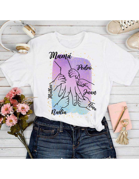 Remeras manos día de la madre