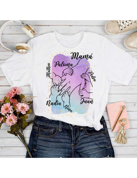 Remeras manos día de la madre