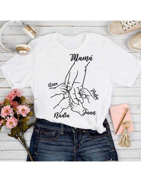 Remeras manos día de la madre