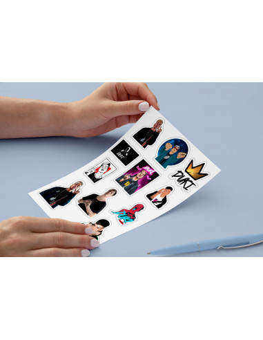 Stickers Duki y Emilia