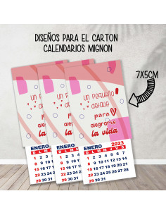 CARTONES CALENDARIOS MIGNON...