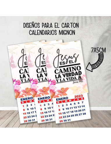 CARTONES CALENDARIOS MIGNON RELIGIOSOS