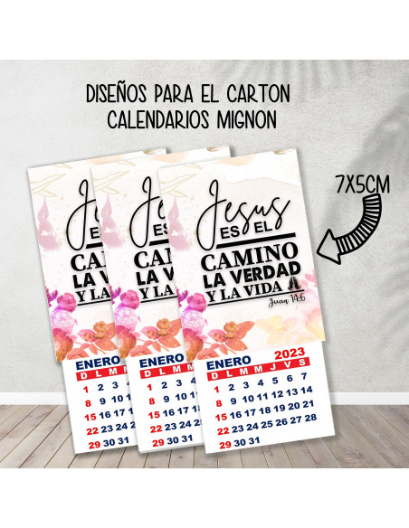 CARTONES CALENDARIOS MIGNON RELIGIOSOS