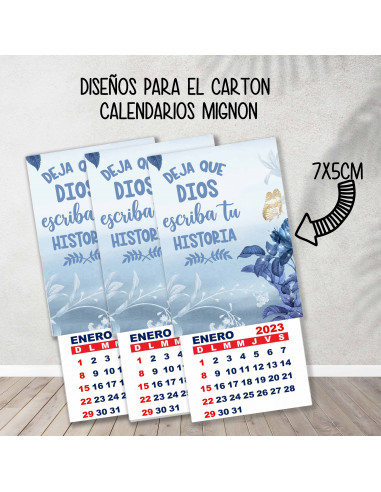 CARTONES CALENDARIOS MIGNON RELIGIOSOS