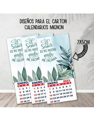 CARTONES CALENDARIOS MIGNON RELIGIOSOS