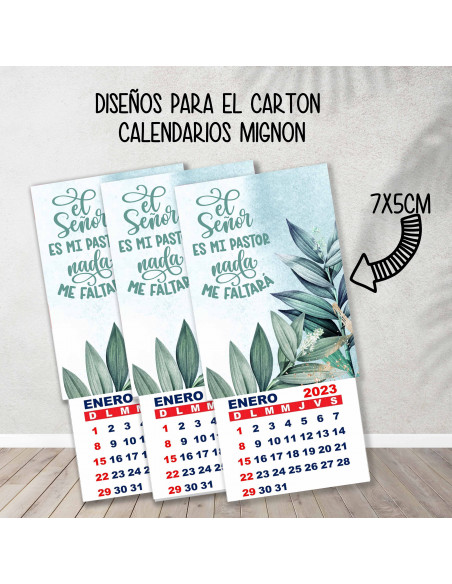 CARTONES CALENDARIOS MIGNON RELIGIOSOS