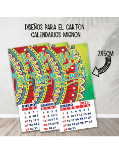 CARTONES CALENDARIOS MIGNON...