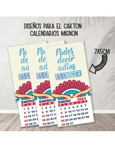 CARTONES CALENDARIOS MIGNON FRASES