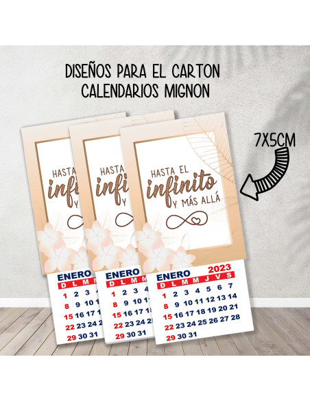 CARTONES CALENDARIOS MIGNON FRASES