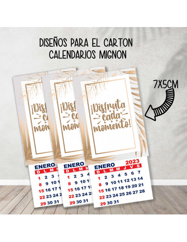CARTONES CALENDARIOS MIGNON FRASES
