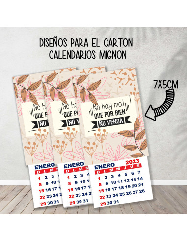 CARTONES CALENDARIOS MIGNON FRASES