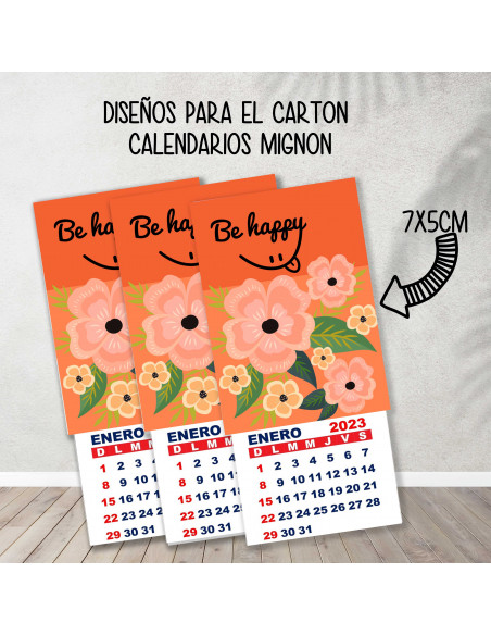 CARTONES CALENDARIOS MIGNON FRASES