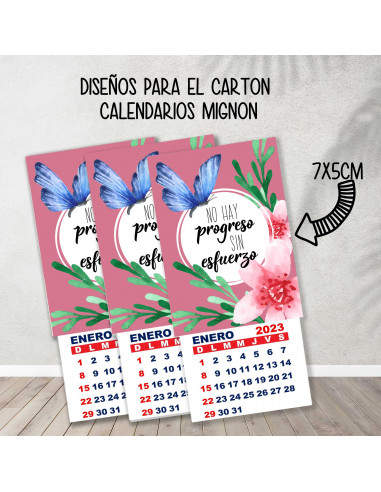 CARTONES CALENDARIOS MIGNON FRASES