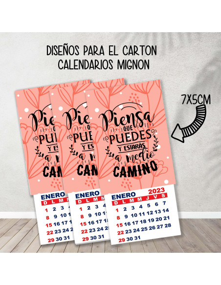CARTONES CALENDARIOS MIGNON FRASES