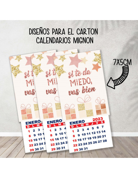 CARTONES CALENDARIOS MIGNON FRASES