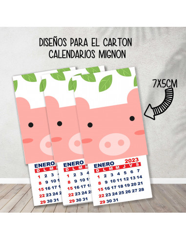 CARTONES CALENDARIOS MIGNON FRASES