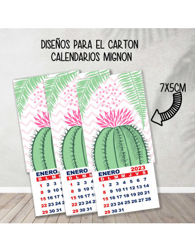 CARTONES CALENDARIOS MIGNON FRASES