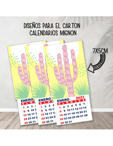 CARTONES CALENDARIOS MIGNON FRASES