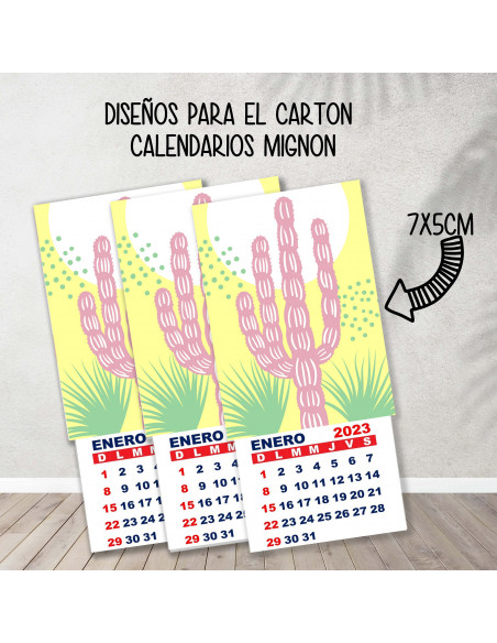 CARTONES CALENDARIOS MIGNON FRASES