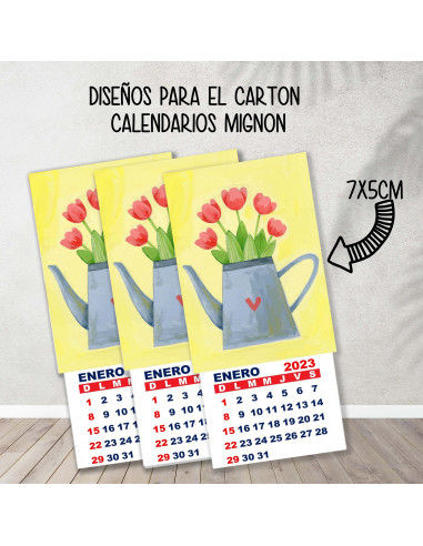 CARTONES CALENDARIOS MIGNON FRASES