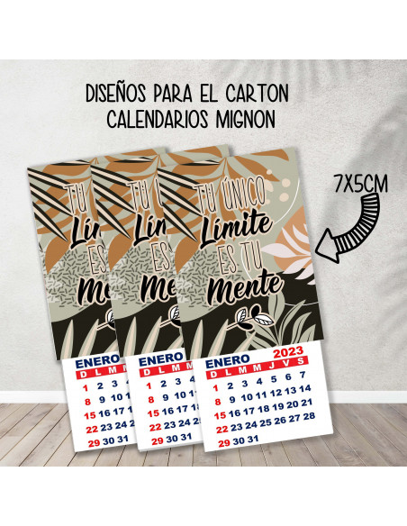 CARTONES CALENDARIOS MIGNON FRASES