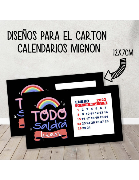CARTON PARA CALENDARIO MIGNON