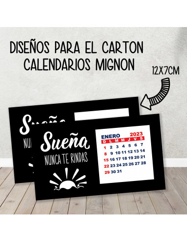 CARTON PARA CALENDARIO MIGNON