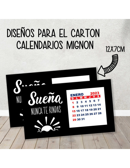 CARTON PARA CALENDARIO MIGNON