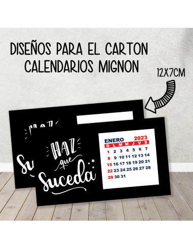 CARTON PARA CALENDARIO MIGNON