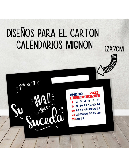 CARTON PARA CALENDARIO MIGNON