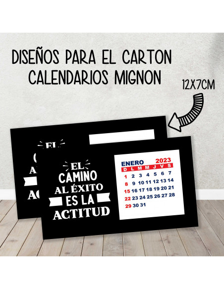 CARTON PARA CALENDARIO MIGNON