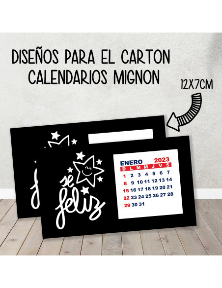 CARTON PARA CALENDARIO MIGNON
