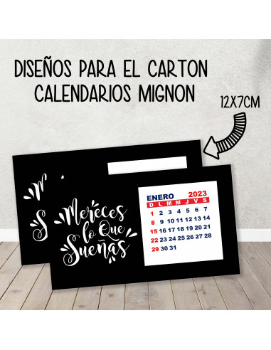 CARTON PARA CALENDARIO MIGNON