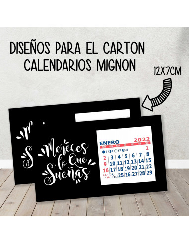 CARTON PARA CALENDARIO MIGNON