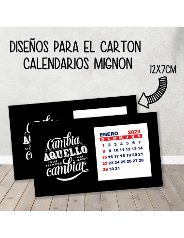 CARTON PARA CALENDARIO MIGNON