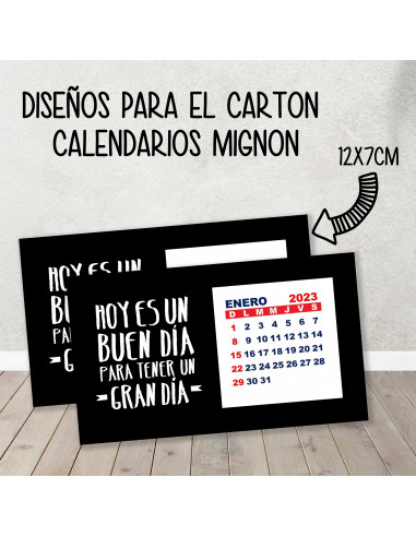 CARTON PARA CALENDARIO MIGNON