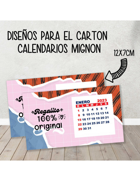 CARTON PARA CALENDARIO MIGNON EMPRENDEDORES
