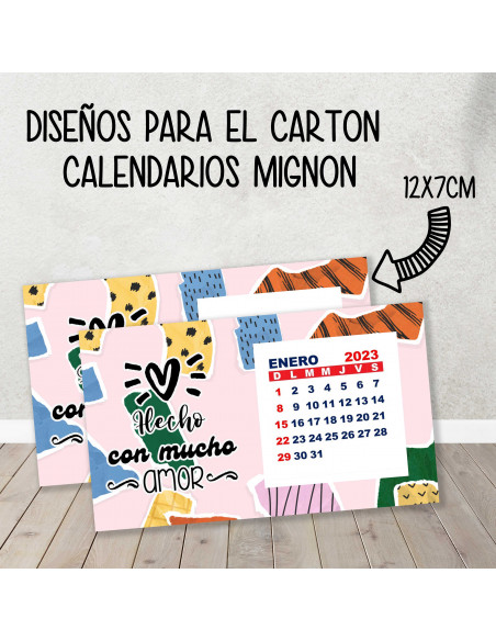 CARTON PARA CALENDARIO MIGNON EMPRENDEDORES