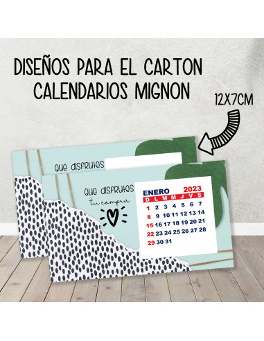 CARTON PARA CALENDARIO MIGNON...