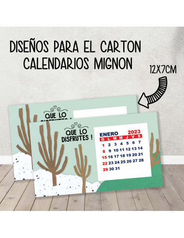 CARTON PARA CALENDARIO MIGNON...
