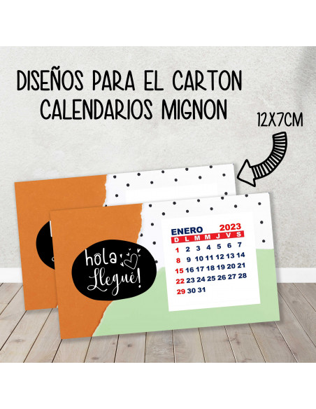 CARTON PARA CALENDARIO MIGNON EMPRENDEDORES