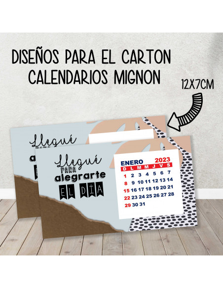 CARTON PARA CALENDARIO MIGNON EMPRENDEDORES