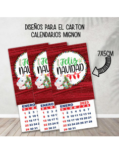 CARTONES CALENDARIOS MIGNON...