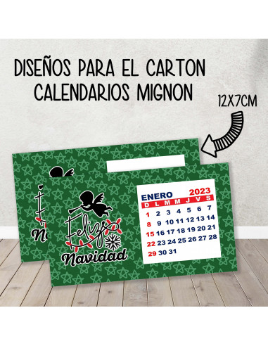CARTON PARA CALENDARIO MIGNON NAVIDAD