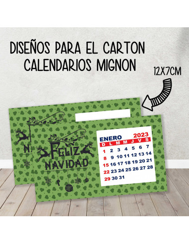 CARTON PARA CALENDARIO MIGNON NAVIDAD