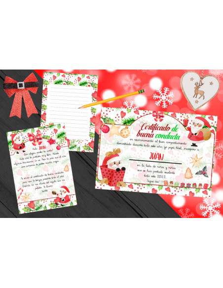 PACK CARTA+CERTIFICADO NAVIDAD