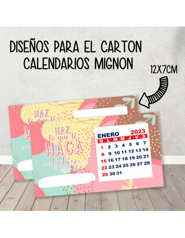 CARTON PARA CALENDARIO MIGNON FRASES