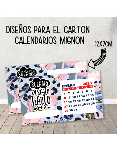 CARTON PARA CALENDARIO MIGNON FRASES