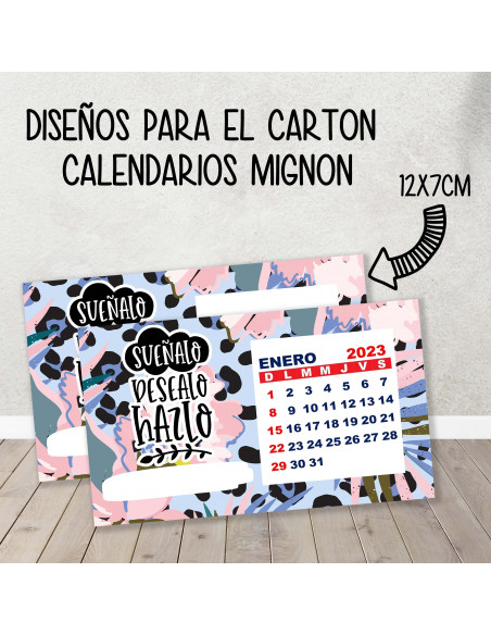 CARTON PARA CALENDARIO MIGNON FRASES
