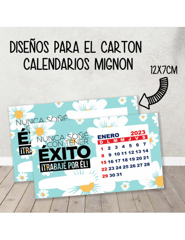 CARTON PARA CALENDARIO MIGNON FRASES